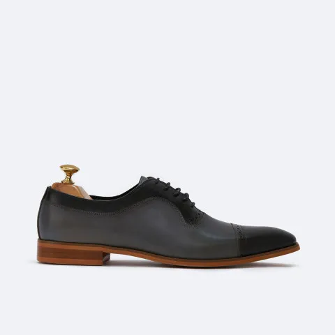 Giày da nam Oxford Brogue đục lỗ cách điệu